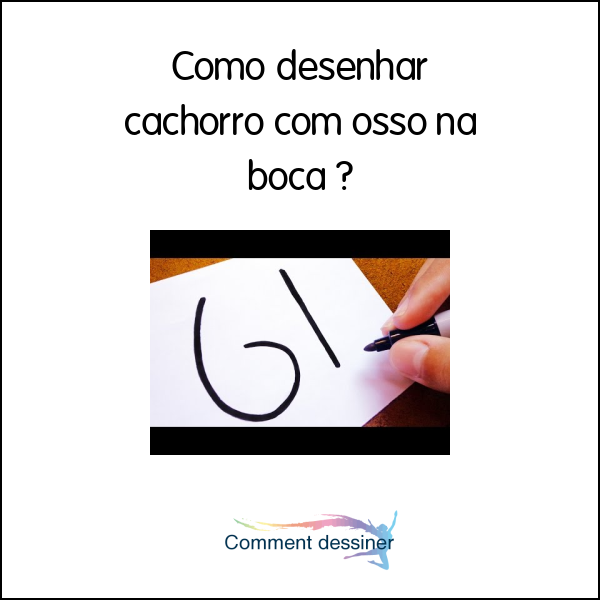 Como desenhar cachorro com osso na boca